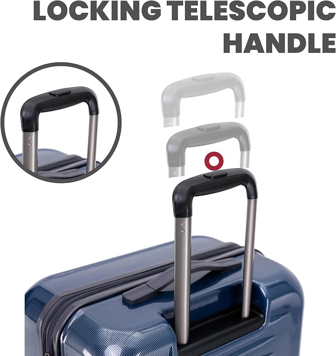 Spyder Rails 20 Inch Expandable Hardside Upright Suitcase - Image 7