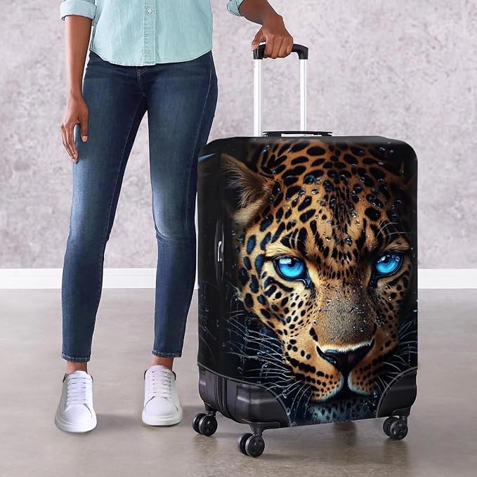 Cool Laopard Luggage Cover Universal Fit 22-25 Inch, Animal Print, - Image 4