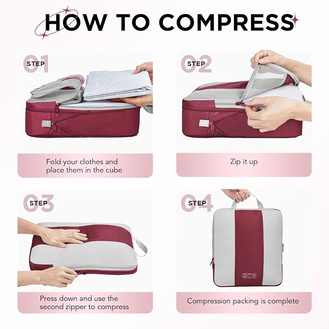 8 Set Compression Packing Cubes - Image 2