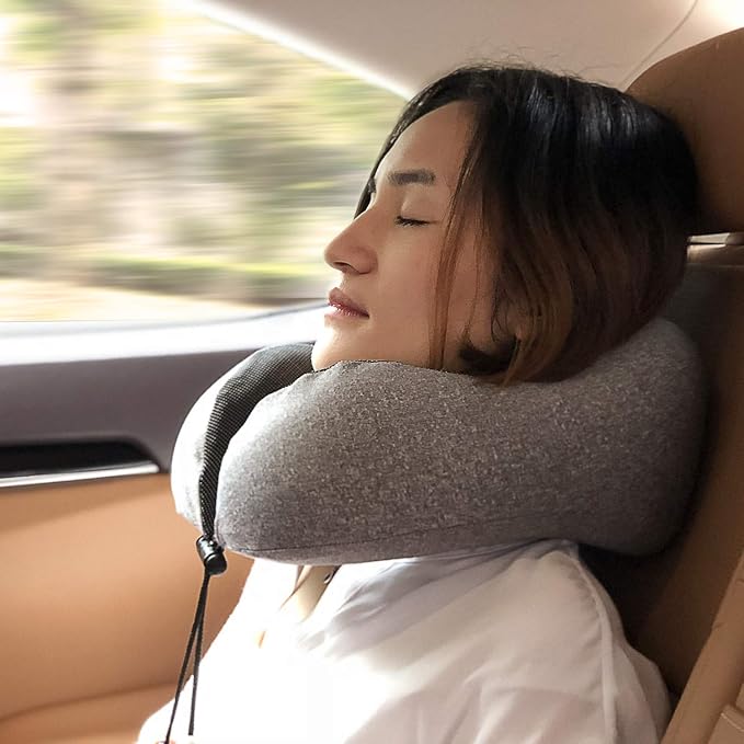 MLVOC Travel Pillow 100% Pure Memory Foam Neck Pillow, Comfortable & Breathable - Image 6