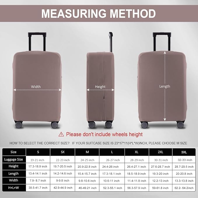 Travel Luggage Cover Suitcase Protector Scratch-Resistant Fit 19-31 Inch - Image 6