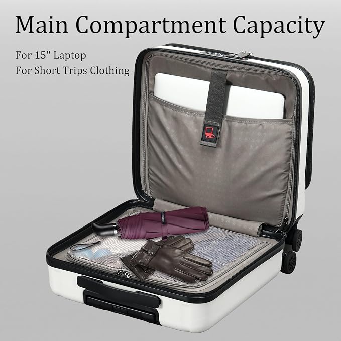 16 Inch Carry On Luggage with 2 Compartments - Image 4
