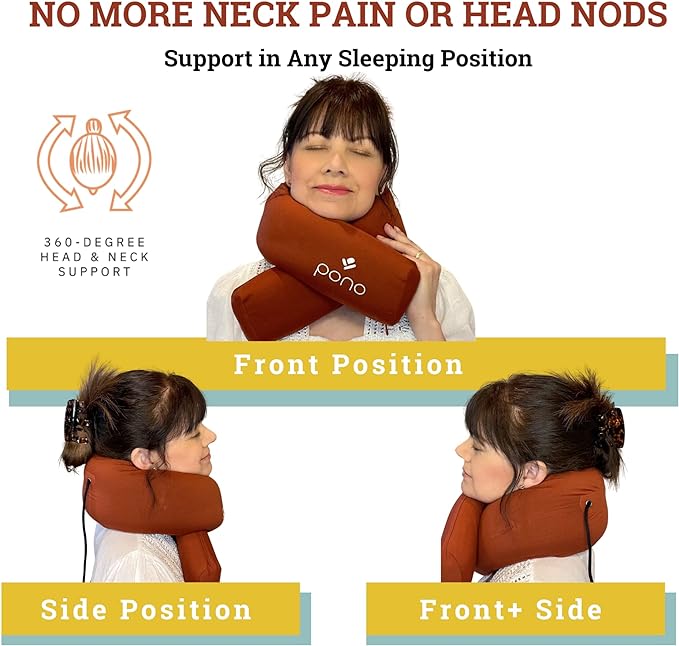 Pono Neck Cradle Travel Pillow: Memory Foam, Ergonomic 360° Adjustable Support - Image 5