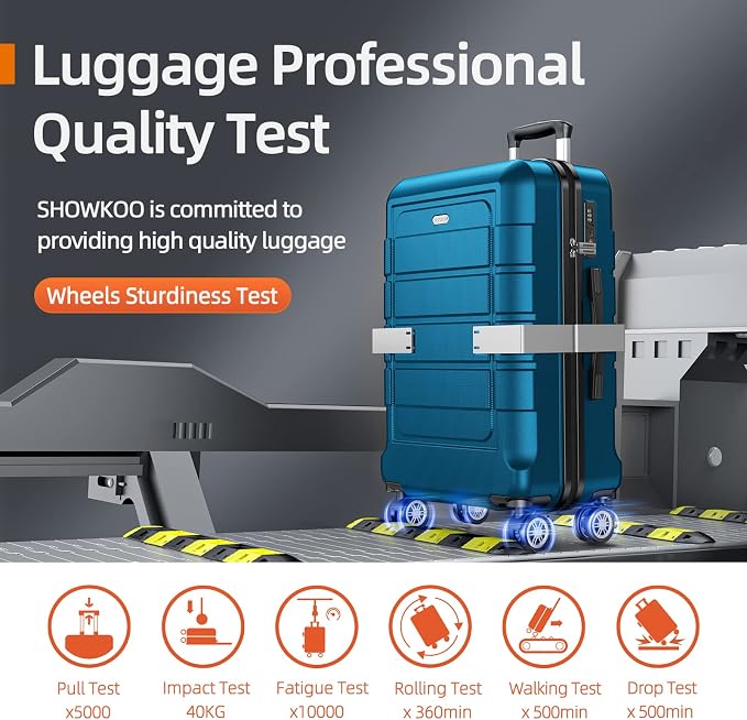 SHOWKOO Luggage Sets Expandable PC+ABS Durable Suitcase Sets Double Wheels TSA - Image 8
