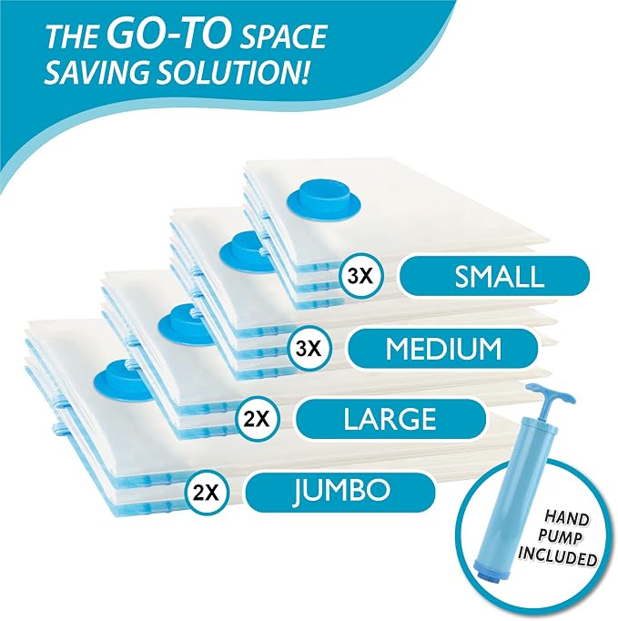 10 Pack Vacuum Storage Bags, Space Saver Bags Compression Storage Bags - Image 4