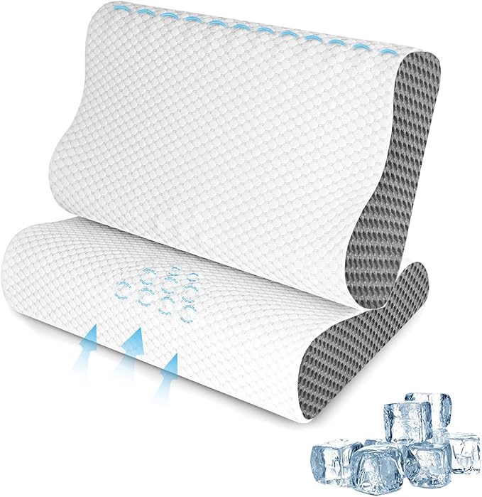Memory Foam Pillows 2 Pack Neck Pillow by BEDCOOL