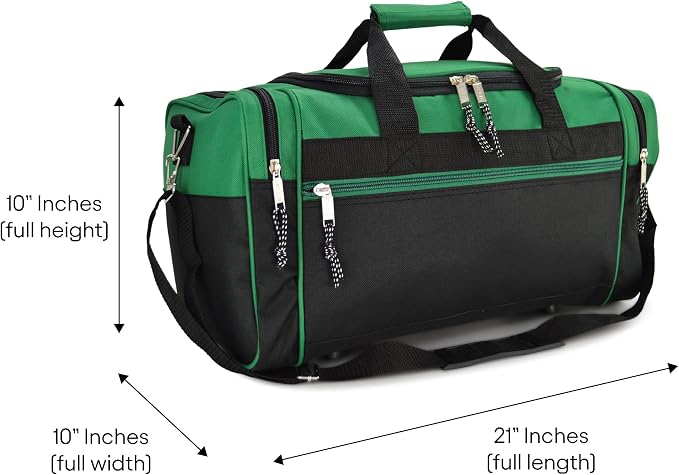 DALIX 21" Blank Sports Duffle Bag Gym Bag Travel Duffel Adjustable Strap in - Image 7