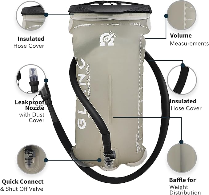 GLANC Hydration Bladder - 2L Water Bladder - Image 3