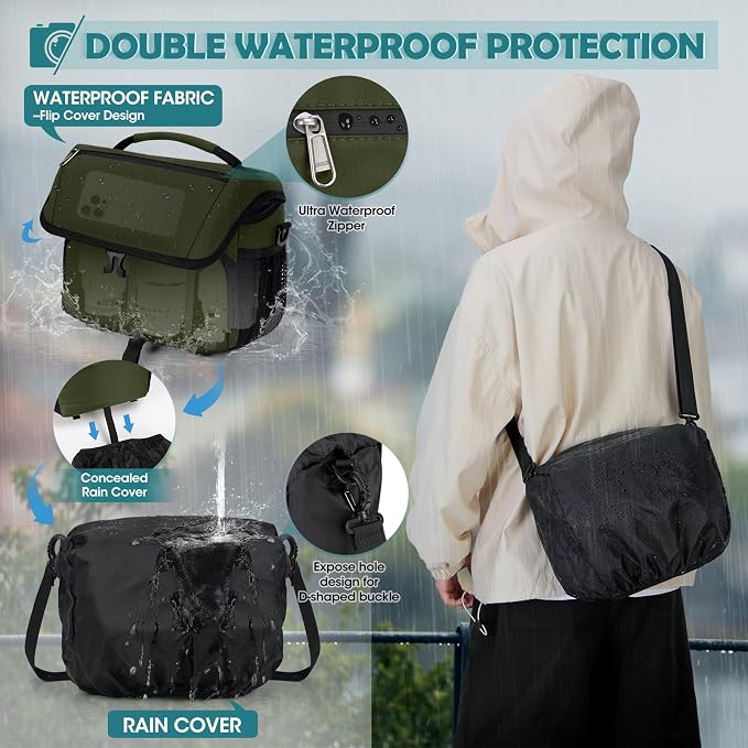 RAINSMORE Camera Bag, DSLR/SLR/Mirrorless Camera Case - Image 5
