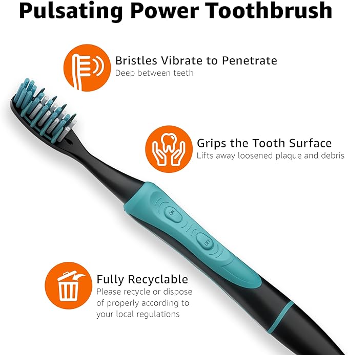 Amazon Basics Electric Pulsating Deep Cleaning Toothbrushes - Image 3
