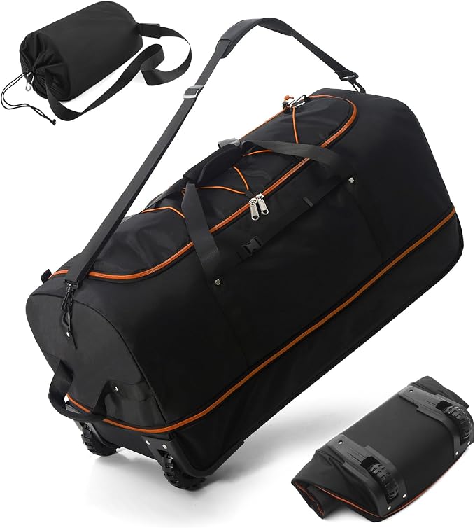CONTAIL 32”110L Expandable 140L Rolling Duffle Bag by CONTAIL