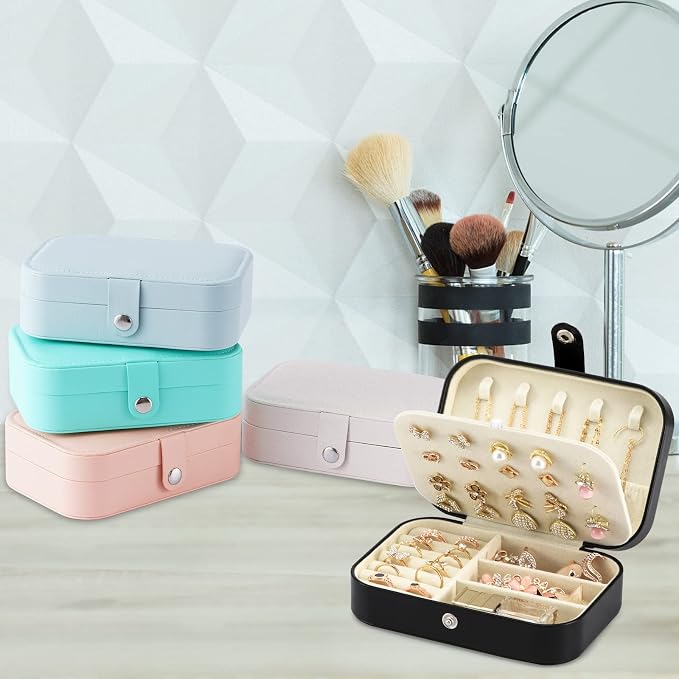 Travel Jewelry Box, PU leather Small Jewelry Organizer - Image 6
