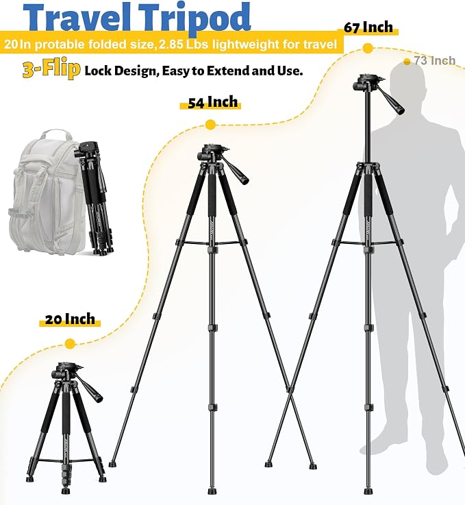 JOILCAN Tripod for Camera, Phone Tripods for Video Recording Photo Vlog - Image 4