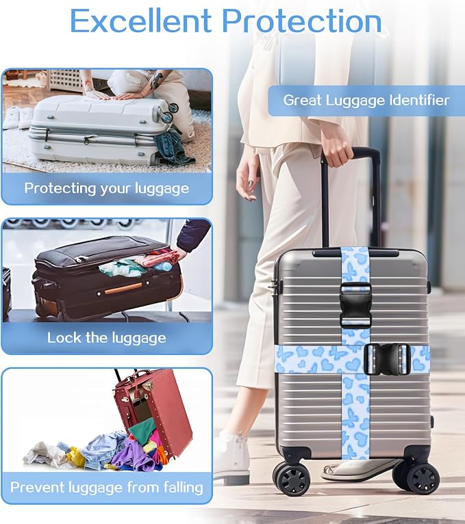 Luggage Straps for Suitcases Travel Belt Luggage Band Heavy Duty Traveling - Image 4