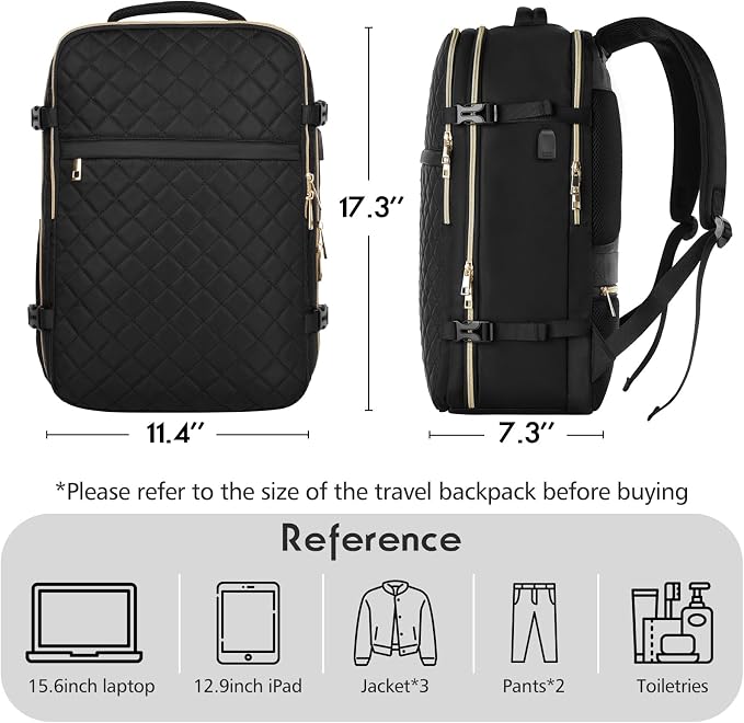 MOMUVO Travel Backpack for Women, Carry On Backpack Airline Approved - Image 4