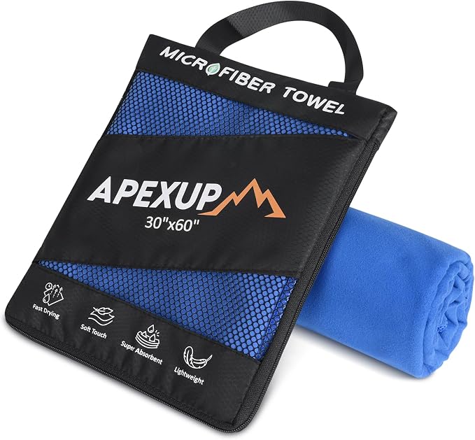 APEXUP Microfiber Travel Towel, Ultra Absorbent Quick Dry Towels, Lightweight by APEXUP