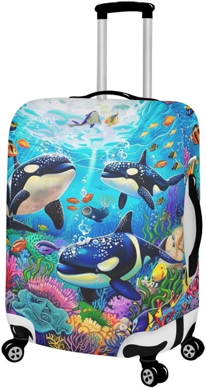 Killer Whale Luggage Cover Elastic Universal Luggage Covers - Image 2