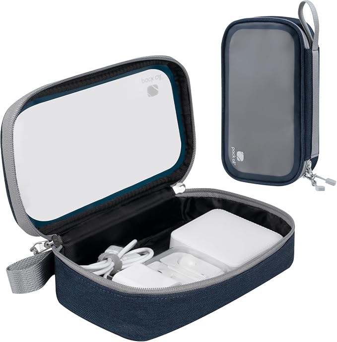 pack all Clear Electronic Organizer, TPU Cable Organizer Bag, Compact Cord by packall