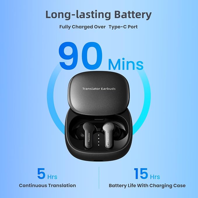 AI Translation Earbuds 3-in-1 Language Translatior Device 144 Languages & - Image 3