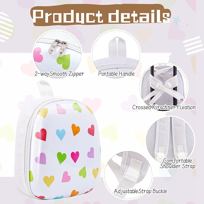Sanwuta 4 Pcs Kids Luggage Set Kids Backpack Travel Rolling Suitcase - Image 5
