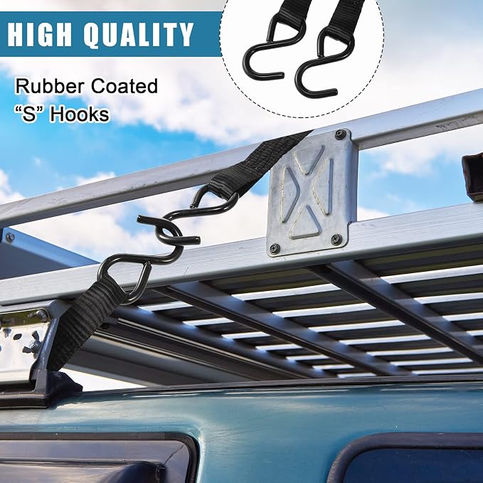 16 Pcs Cambuckle Tie Down Straps 1763lbs Break Strength Securing Straps 1'' x - Image 5