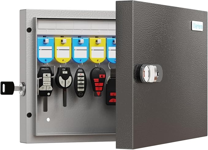 16 Key Lock Box, Key Cabinet Organizer, Key Safe Security Storage Lockbox Holder by DiDiHere