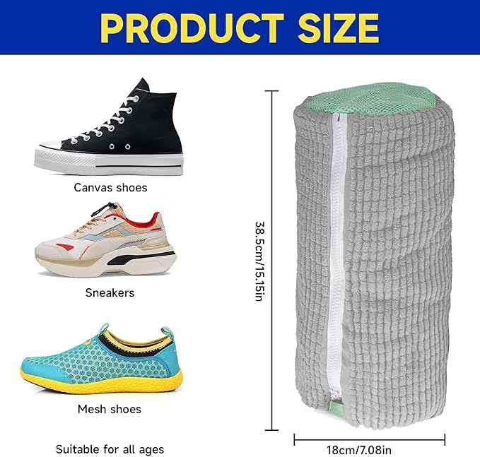 2 Packs Shoe Washing Machine Bag, Laundry Shoe Bag - Image 2