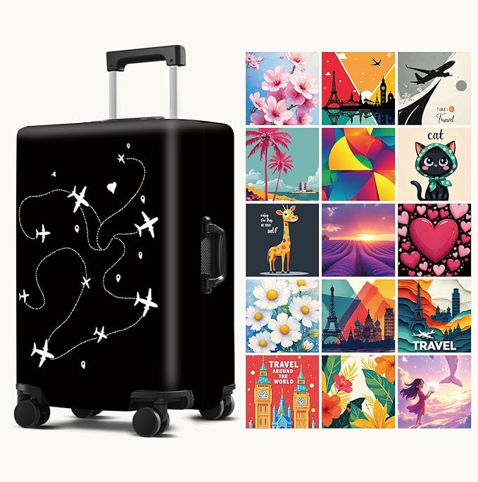 Luggage Cover Washable Suitcase Protector Anti-Scratch, Stretchable Fit - Image 2