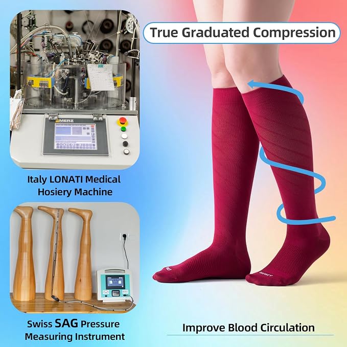 4 Pairs Light Compression Socks - Image 2