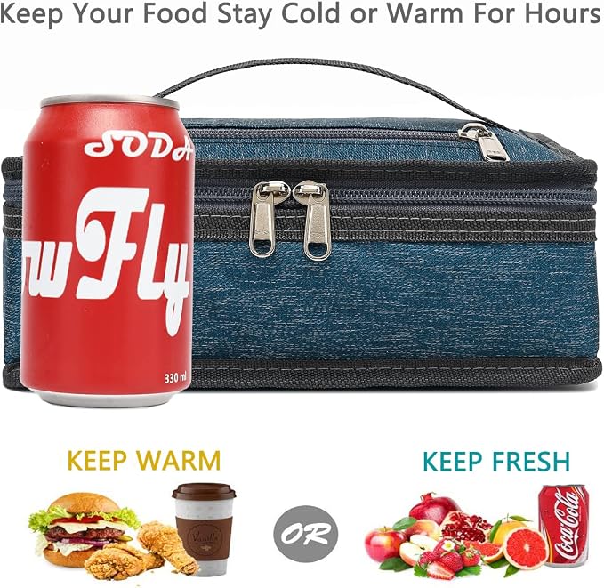 FlowFly Small Insulated Lunch box Portable Soft Bag Mini Cooler Thermal Meal - Image 3