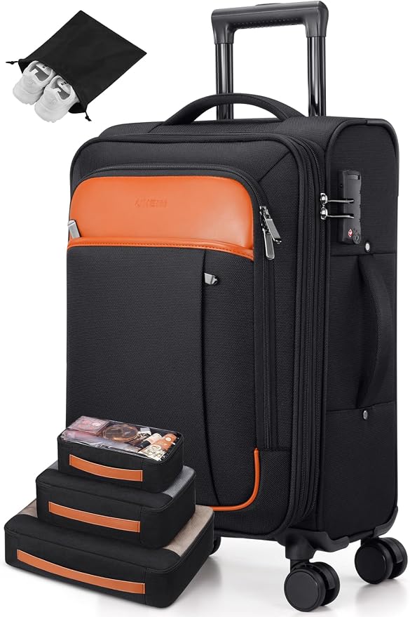 UKEIN Softside Expandable Carry On Luggage 22x14x9 Airline Approved, 20 Inch by UKEIN