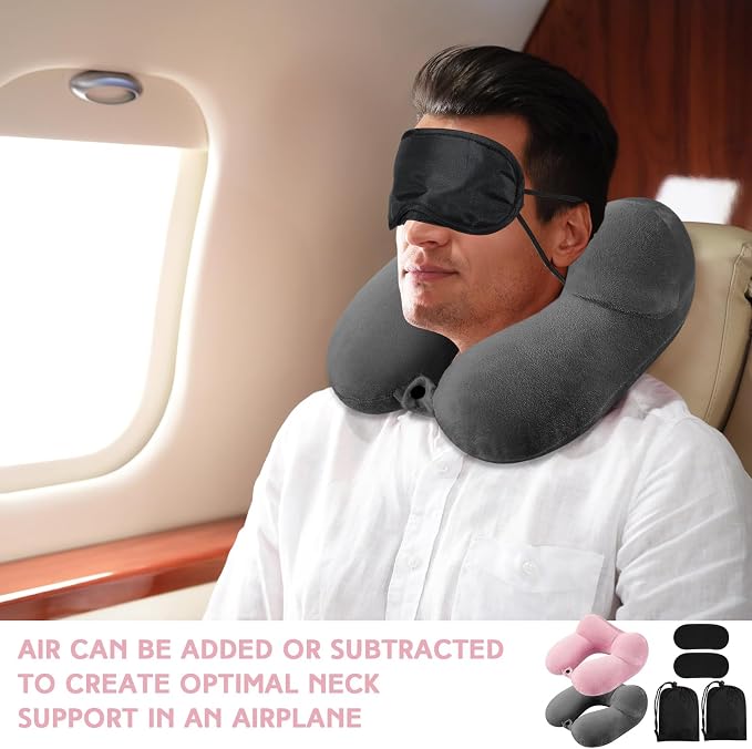 Sintuff 2 Pack Inflatable Travel Pillow - Image 6