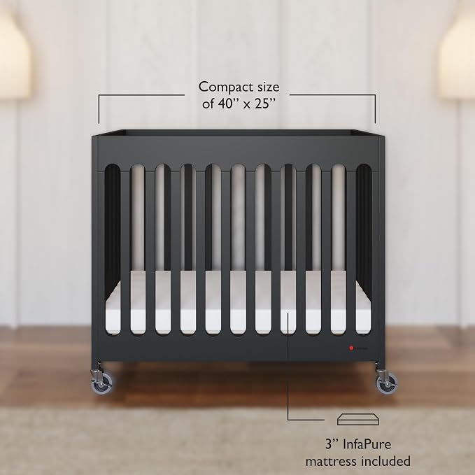 Foundations Boutique Folding Hotel Crib and Sheet Bundle - Image 4
