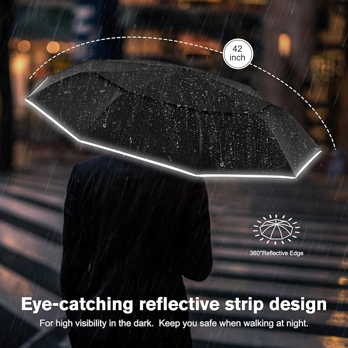 G4Free 42 Inch Eco Windproof Folding Umbrella - Image 2