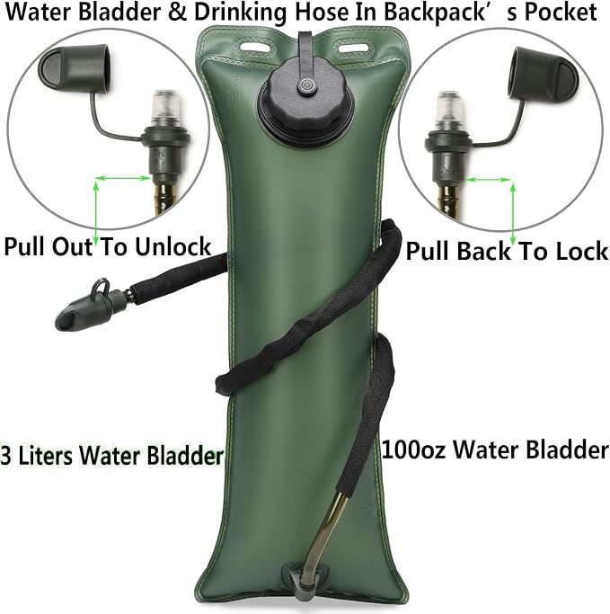 ATBP Running Hydration Vest Pack Tactical 3L Water Bladder Backpack Bag - Image 4