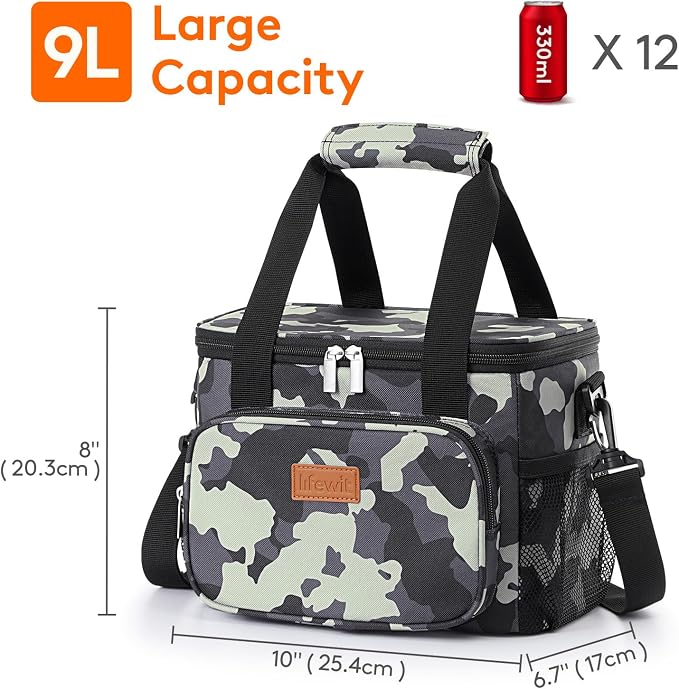 Lifewit Medium Lunch Bag Insulated Lunch Box Soft Cooler Cooling Tote - Image 3