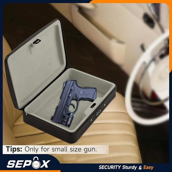 SEPOX® 4Pcs Water/Fire-Resistant Portable Security Case Lock Box Steel - Image 4