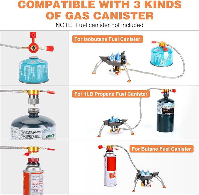 WADEO 7200W Windproof Camping Stove, Camping Gas Stove - Image 5