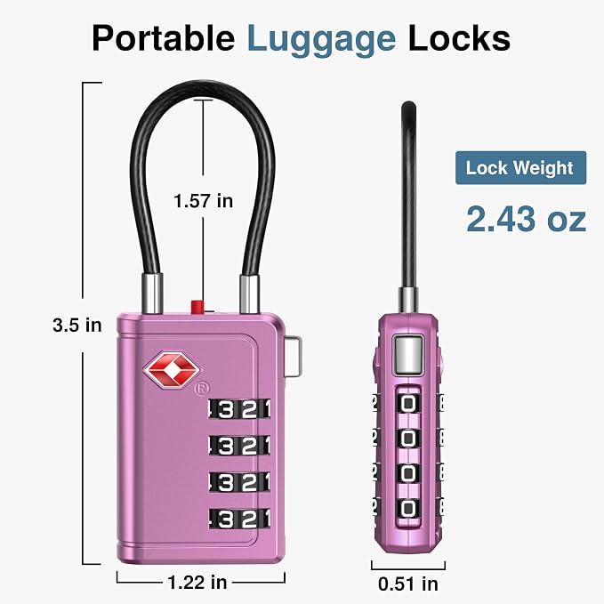 Puroma TSA Approved Luggage Travel Locks - Image 7