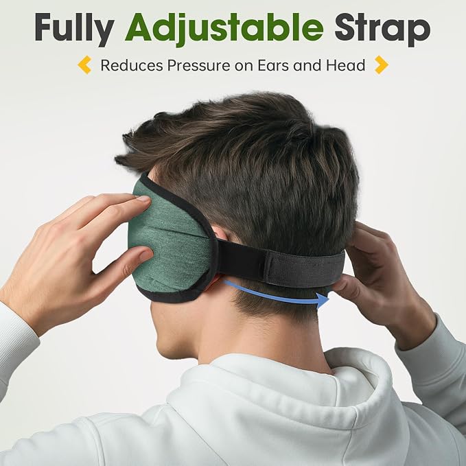 Sleep Headphones with Bluetooth 5.4 Sleep Mask, Bamboo Cotton Music Wireless - Image 9