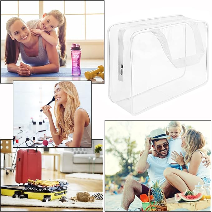 4Pcs Crystal Clear PVC Travel Toiletry Bag Kit - Image 7