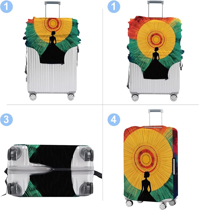 Luggage Cover Washable Suitcase Protector Anti-scratch Suitcase cover Fits - Image 4