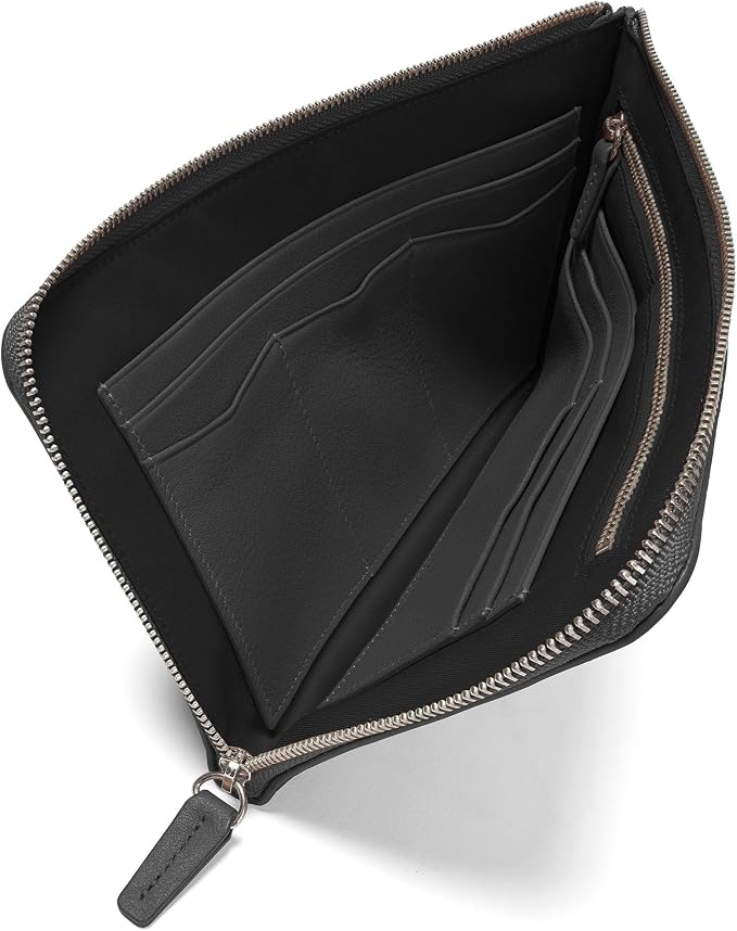 Leatherology RFID Black Onyx Slim Zip Travel Wallet - Image 4