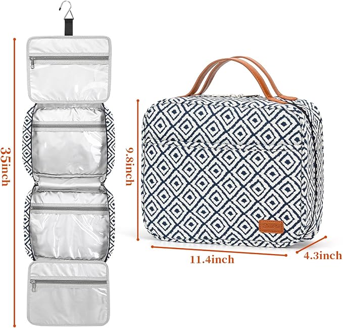 Hanging Travel Toiletry Bag, Large Capacity Cosmetic Travel Toiletry Organizer - Image 7