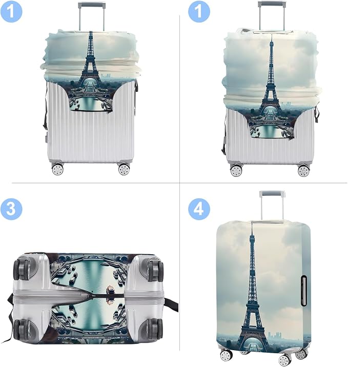 Luggage Cover Washable Suitcase Protector Anti-scratch Suitcase cover Fits - Image 4