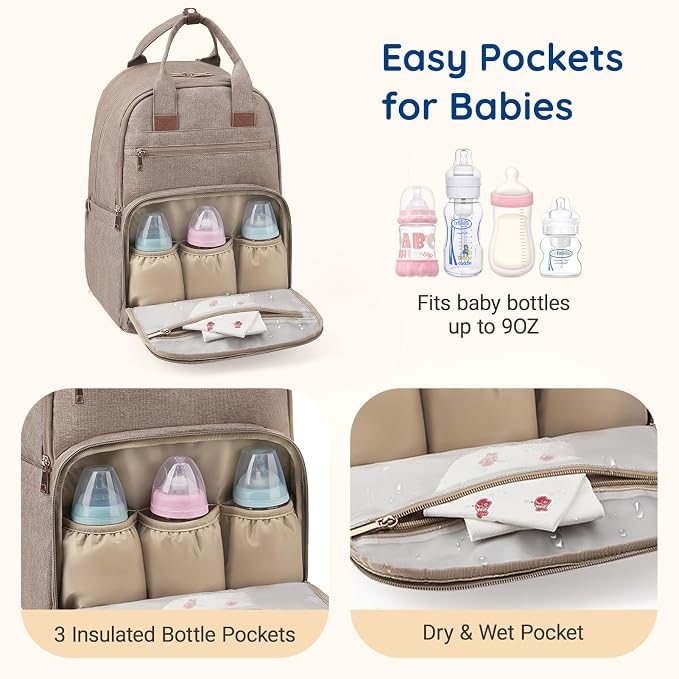 mommore Diaper Bag Expandable Large Baby Bag - Image 4