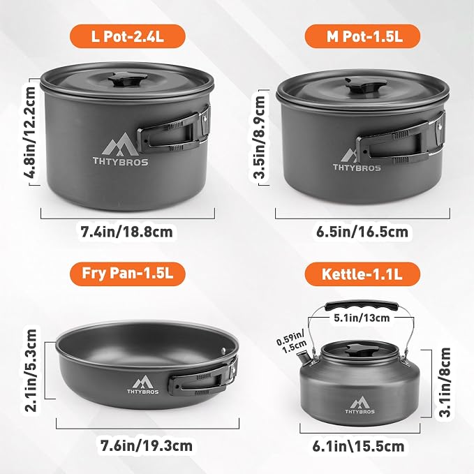 27pcs Camping Cookware Mess Kit - Image 3