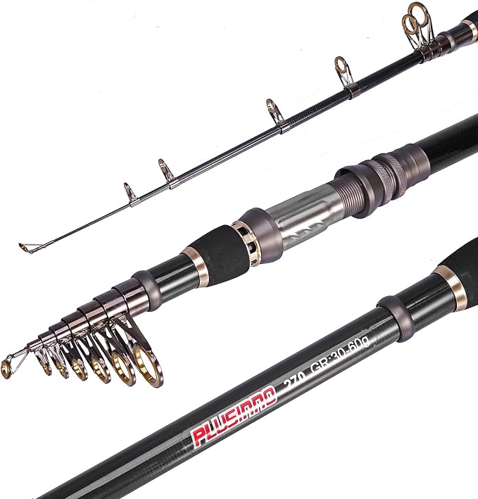 PLUSINNO Fishing Rod, Telescopic Fishing Rod and Reel Combo, Collapsible Travel - Image 4