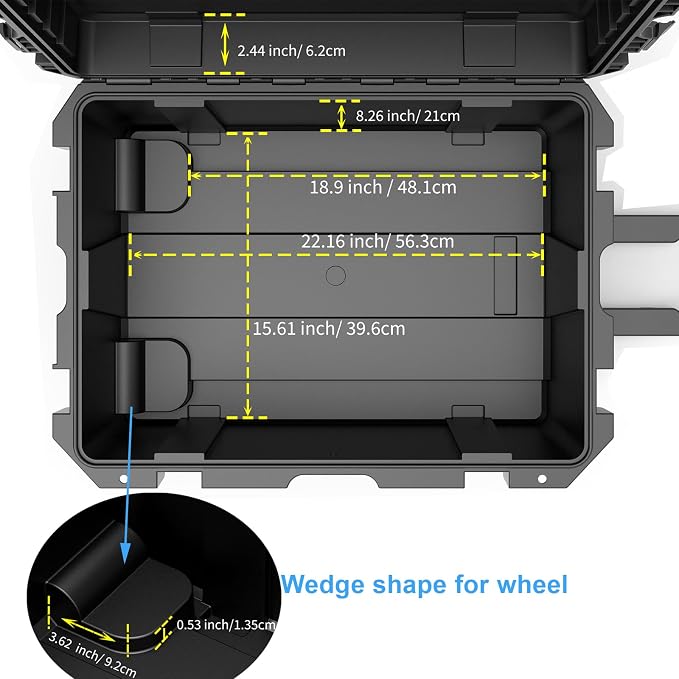 Waterproof Hard Case, Equipment Rolling Hard Case - Image 2