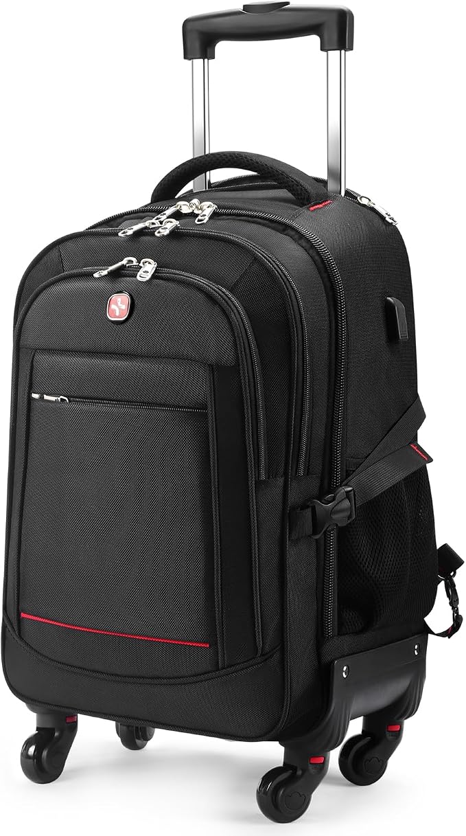 StarCloud 4-Wheel Checked Rolling Backpack 55L: Extra-Large Roller Travel by STARCLOUD